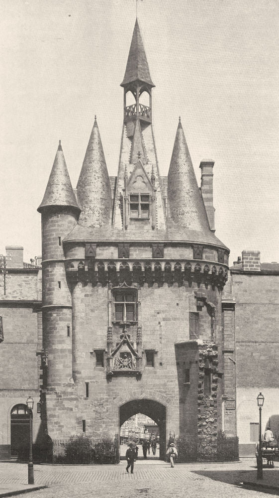 GIRONDE. Bordeaux- Porte du Palais 1904 old antique vintage print picture